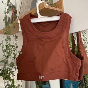 SET Active - Sportbody Mini High Neck Bra - Chestnut